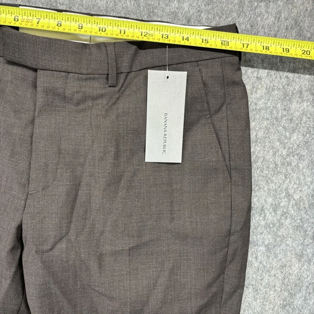 Banana Republic Pants Men's 32x30‎ Slim Fit Micro Houndstooth Brown New
